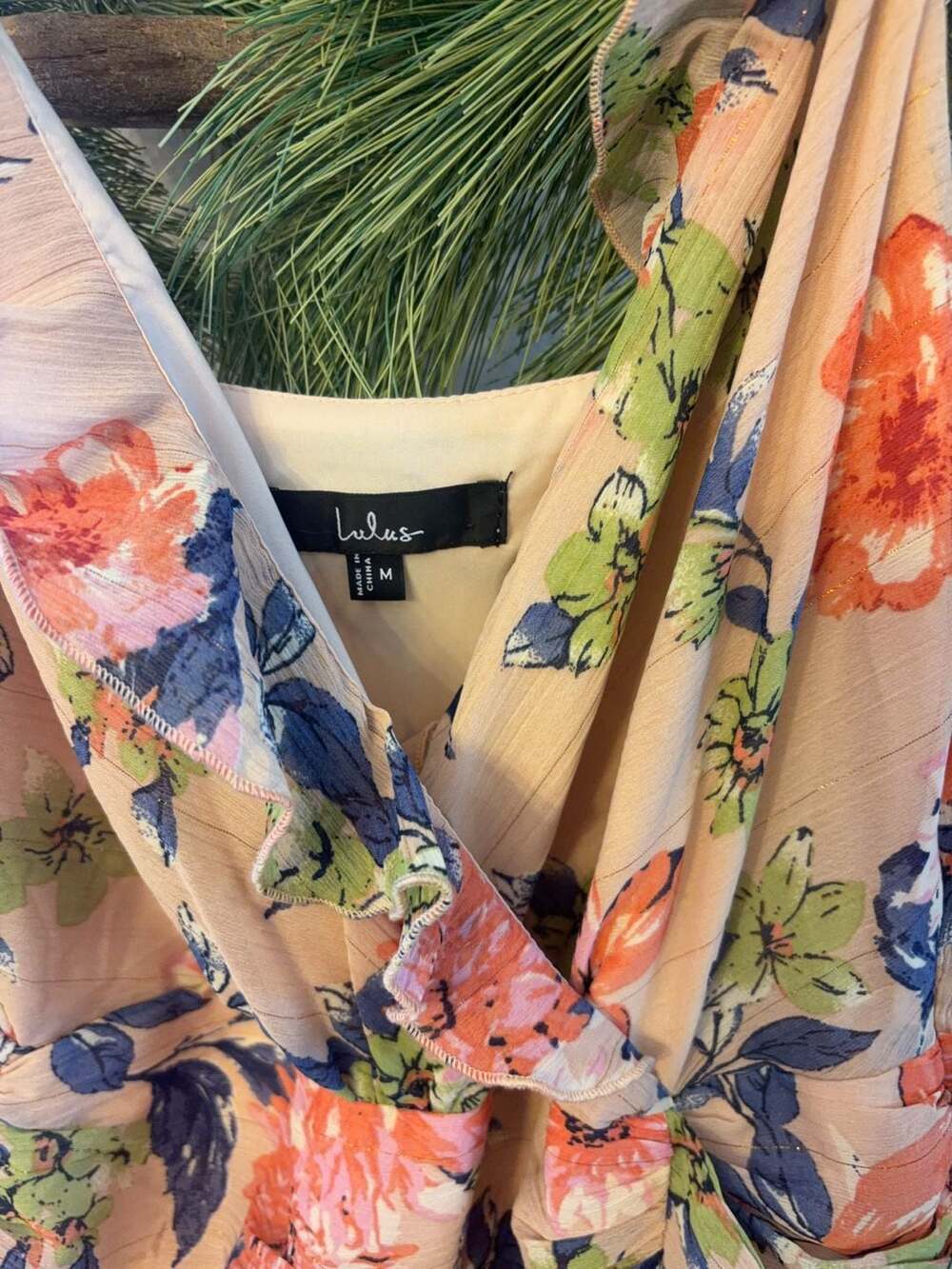 Lulus Floral Print Ruffled Maxi Dress Size M - Picture 2 of 3